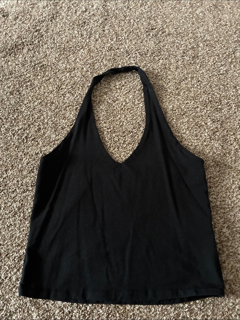 Cotton On Black Halter V-Neck Tank Top